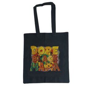 Dope Black Mama Green Reuseable Farmers Market Canvas Tote Handbag